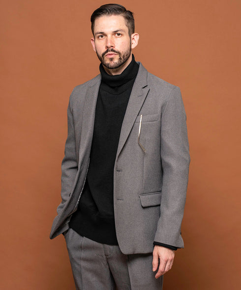 MR.OLIVE / RETRO POLYESTER TWILL / 2B SEMI PEAKED LAPEL JACKET ミスターオリーブ/レトロポリエステルツイル/2B セミピークドラペルジャケット